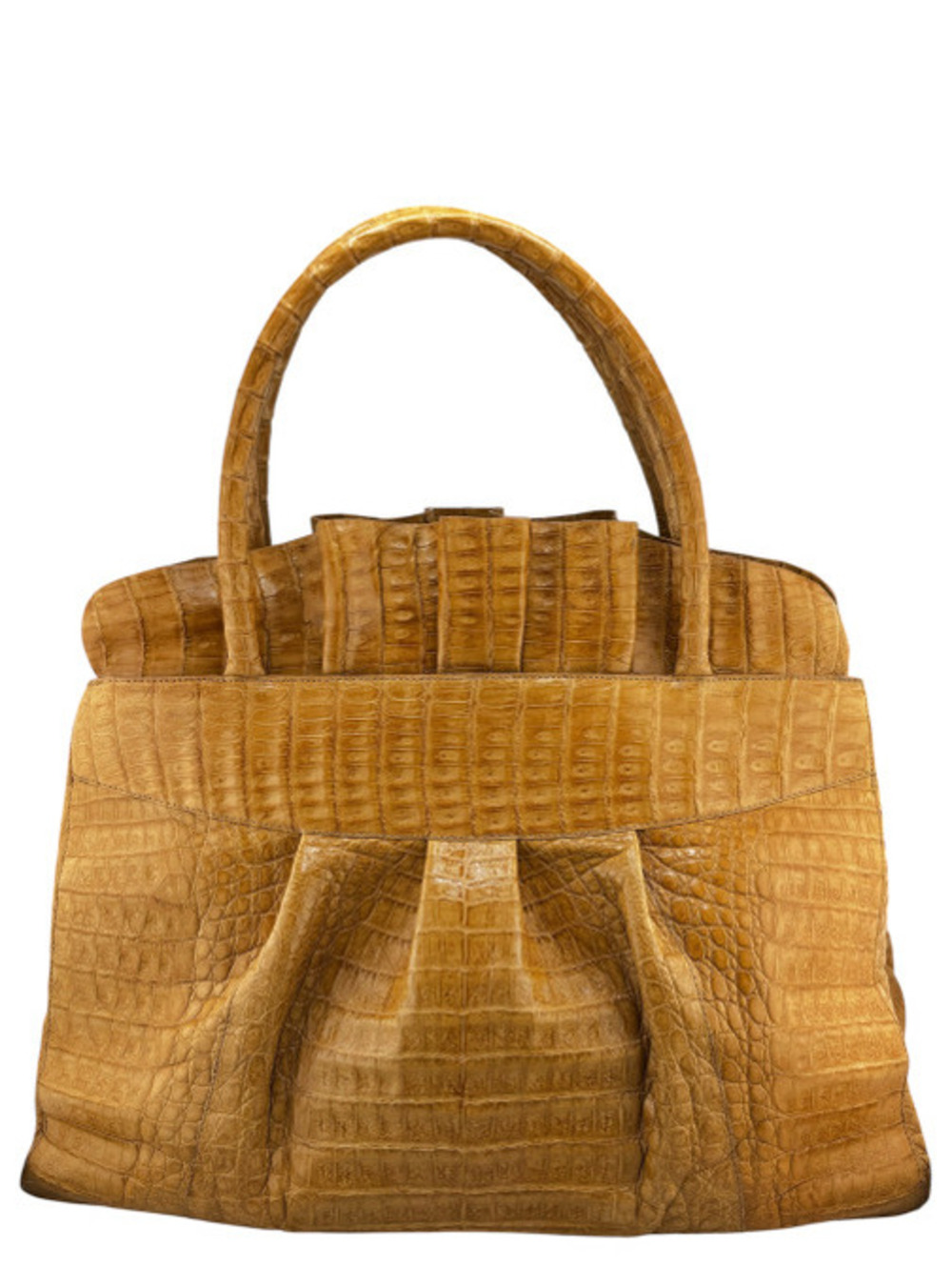 Nancy Gonzalez Large Crocodile Tote Bag in Tan